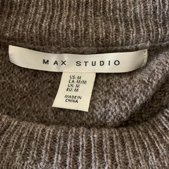 Max Studio Women's Size Medium Tunic Sweater Wool & Yak Hair Oversized pullover - Picture 7 of 8